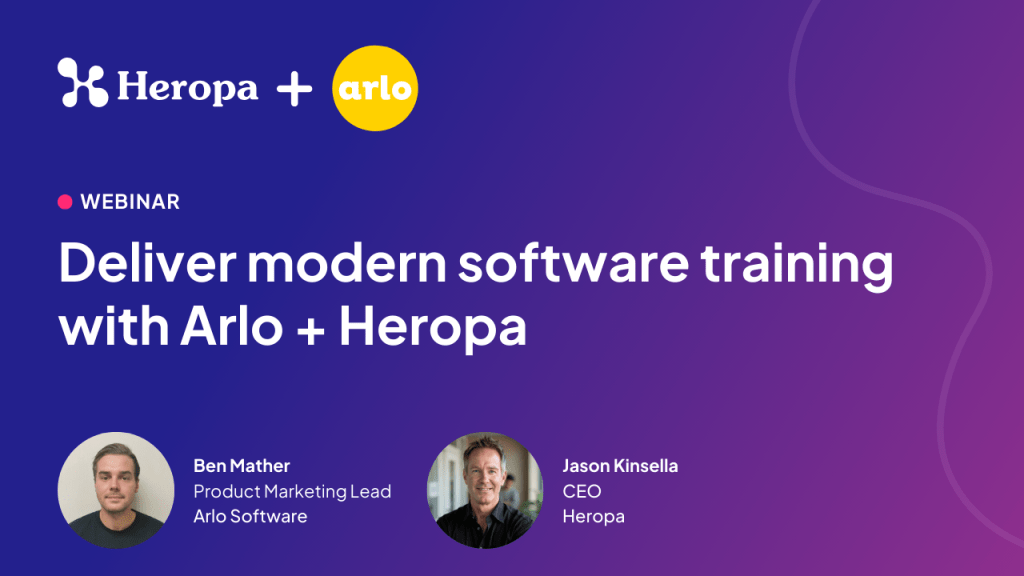 Webinar on modern software training with Arlo and Heropa – combining course management and virtual IT labs for scalable learning